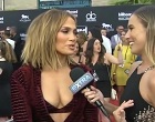 Jennifer Lopez showing big cleavage in public clips