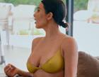 Kim Kardashian cleavage and pokey nipples clips
