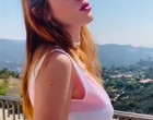 Bella Thorne topless on her balcony clips