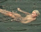 Lily James fully naked in water, sexy nude clips
