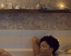 Naomi Ackie lying nude in tub and talks videos