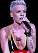 Pink sexy performance on stage pics