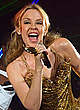 Kylie Minogue performing live in night club pics