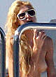 Paris Hilton caught topless on the boat pics