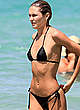 Candice Swanepoel sexy in black bikini beach pix pics