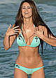 Anais Zanotti in wet blue bikini & braless pics