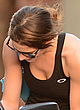 Ashley Greene cleavy in tank top and tights pics