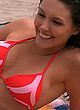 Taylor Cole naked pics - tiny red bikini & ass crack