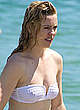 Melissa George in slight see thru wet bikini pics