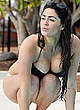 Casey Batchelor cleavage in black bikini pics
