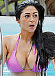 Casey Batchelor cleavage in bikini poolside pics