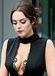 Elizabeth Gillies upskirt & shows huge cleavage pics