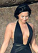 Demi Lovato wearing a swimsuit in st barts pics