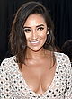 Shay Mitchell cleavy in slightly sheer dress pics