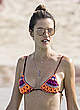 Alessandra Ambrosio in a bikini on the beach pics