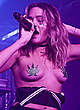 Tove Lo naked pics - topless performs on a stage