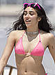 Lourdes Leon in pink bikini on a beach pics