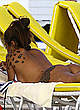 Elettra Lamborghini naked pics - in bikini & braless on a beach