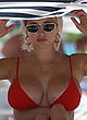 Caroline Vreeland shows huge boobs in red bikini pics