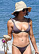 Jenna Dewan in black bikini on a beach pics