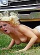 Ellie Church naked pics - running topless outdoor