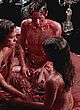 Jessica Barden naked pics - nude tits & ass in red paint