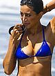 Noureen DeWulf naked pics - blue bikini nip slip