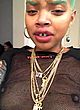 Slick Woods totally see through top pics