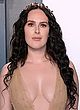 Rumer Willis busty in low-cut see-thru gown pics