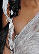 Chanel Iman naked pics - nip slip in costume
