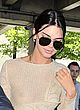 Kendall Jenner fully see-through beige top pics