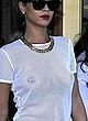 Rihanna out in a see through top pics