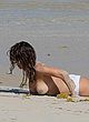 Brooke Burke naked pics - exposing tits on the beach