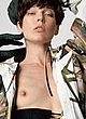 Milla Jovovich naked pics - posing topless for mag