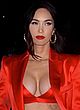 Megan Fox busty in a red bra outdoors pics