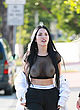Claudia Alende out in see-through black top pics
