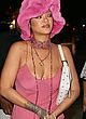 Rihanna tits in see through pink dress pics
