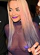 Rita Ora naked pics - see through purple top in la