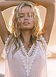 Frida Aasen naked pics - posing in a see-through dress