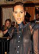 Cindy Bruna posing in see-through blouse pics
