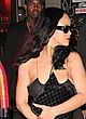 Rihanna out braless in black dress pics