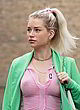 Lottie Moss naked pics - fully see through pink shirt