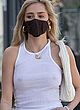 Delilah Belle Hamlin out in a sheer white tank top pics