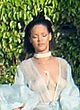 Rihanna visible breasts in sheer robe pics