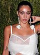 Lourdes Leon naked pics - visible tits in white dress