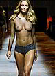 Eniko Mihalik naked pics - visible tits on the catwalk