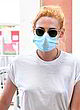 Kristen Stewart sheer white t-shirt in venice pics