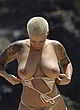 Amber Rose flashing her large breasts pics