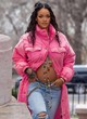 Rihanna showed off her growing belly pics
