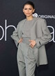 Zendaya stylish in a gray pantsuit pics